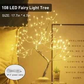 img 1 attached to 🌲 JMEXSUSS Tabletop Bonsai Tree Light with 108 LED Spirit Tree Lamp Battery and USB Plug in - DIY Cute Night Light Lamp for Room, Christmas, Bedroom, Holiday Decoration - Great Gift Idea (Warm White)