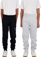 comfortable hind boys 2-pack fleece jogger sweatpants 👖 with cargo pockets: perfect for kids' athletic & casual wear logo