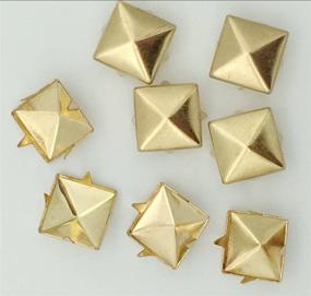 img 1 attached to Square Pyramid Nailheads for Leathercraft - Pack of 100