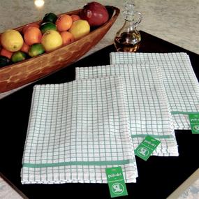 img 3 attached to 🌿 Samuel Lamont and Sons' Poli-Dri Kitchen Tea Towels – Green, 3 Pack: Superior Absorption and Durability