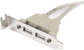 img 3 attached to 💻 StarTech.com USBPLATELP - 2 Port USB A Female Low Profile Slot Plate Adapter: Upgrade Your USB Connectivity