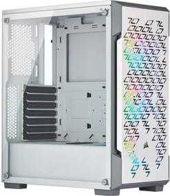 img 4 attached to Corsair iCUE 220T RGB Airflow – смарт-корпус с закаленным стеклом, белый.