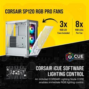 img 1 attached to Corsair iCUE 220T RGB Airflow – смарт-корпус с закаленным стеклом, белый.