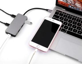 img 1 attached to 💻 ULANSeN 6-in-1 USB C Hub: 2x USB 3.0, 2x USB 2.0, 4K HDMI, USB C 100W PD Charging - Compatible with MacBook/Pro/Air 2016/2017/2018 and Other USB C Devices