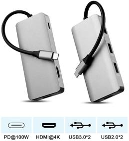 img 3 attached to 💻 ULANSeN 6-in-1 USB C Hub: 2x USB 3.0, 2x USB 2.0, 4K HDMI, USB C 100W PD Charging - Compatible with MacBook/Pro/Air 2016/2017/2018 and Other USB C Devices