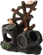 ๐ enhance your aquarium with kesywale resin broken barrel decor โ perfect hideout hut for aquatic fish tank logo