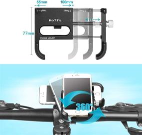 img 1 attached to 🚲 ROTTO Bike Phone Mount: Premium Aluminum Holder with 360° Rotation for Bicycles and Motorcycles