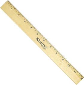 img 1 attached to 📏 Westcott Wood Ruler Beveled 05011: Precise Measuring Tool for Accurate Results