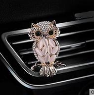 bestbling crystal bling sparking car fragrance owl car diffusser air freshener with vent clip (style 2) logo