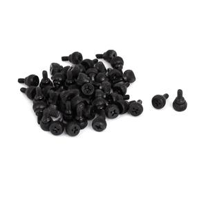 img 2 attached to 50 Pcs Black Thumb Screws for PC Computer Cases - M3.5 6#-32 Thumbscrews by uxcell