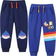 rewangoing cartoon drawstring elastic sweatpants boys' clothing logo