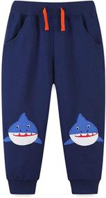 img 2 attached to REWANGOING Cartoon Drawstring Elastic Sweatpants Boys' Clothing