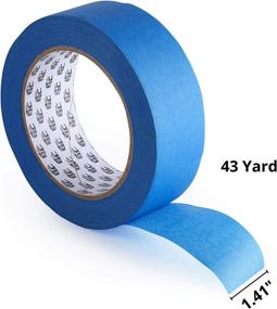 img 2 attached to 🔵 Blue Painter's Tape 1.4 Inch by Bates - 2 Pack, Masking Tape for Painting, Wall Safe, Ideal for Drop Cloth, Painting Supplies and More