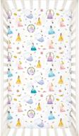 👑 dilimi princess party crib sheet: ultra-soft cotton blend fitted crib sheets for baby boys and girls, fits standard toddler mattress logo