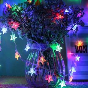 img 4 attached to Battery Powered Star String Lights – 40 Multi-Color Twinkle LED Indoor and Outdoor 🔋 Decoration – Perfect for Kids Room, Bedroom, Wall, Tent, Wedding, Fairy, Birthday, Holidays, Party, Patio