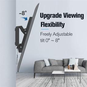 img 3 attached to 📺 Mounting Dream MD2868-LK TV Wall Mount Bracket for 37-70 Inch Flat Screen TV - Tilting, Low Profile, Space Saving Design for 16-24" Studs, VESA 600 x 400mm, 132lbs Capacity