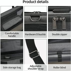 img 1 attached to 🐾 Convenient GJEASE Pet Carrier with Wheels: Collapsible & Breathable Travel Bag for Small & Medium Dogs/Cats