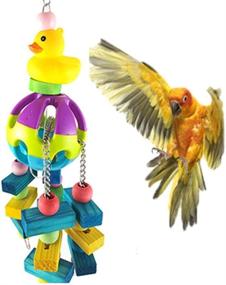 img 2 attached to Vibrant Hypeety Bird Chew Toy for a Wide Range of Pet Birds - Parrot Macaw, African Greys, Eclectus, Cockatoo, Budgies, Parakeet, Cockatiel, Conure, Lovebirds - Perfect for Cage Entertainment and Mental Stimulation