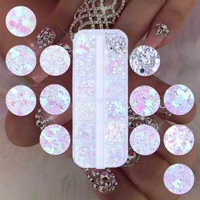 img 3 attached to 💎 4200pcs Nail Rhinestones, Nail Glitter Sequins with Crystals, Nail Decals Gems Diamonds for Nail Art - Includes Wax Pencil & Rhinestone Picker (A)