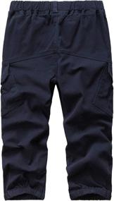 img 3 attached to 👖 Comfortable & Versatile WIYOSHY Elastic Waist Cargo Pants for Boys - Top-Quality Clothing