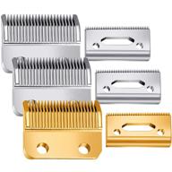 💇 adjustable clipper blades 2 hole hair trimmer replacement blades (1mm - 3mm) - compatible with wahl 8148, 8504, 1919, 2241, 2240, 8591 - gold and silver finish logo