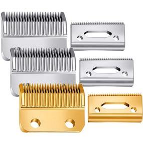 img 4 attached to 💇 Adjustable Clipper Blades 2 Hole Hair Trimmer Replacement Blades (1mm - 3mm) - Compatible with Wahl 8148, 8504, 1919, 2241, 2240, 8591 - Gold and Silver Finish