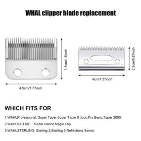 img 3 attached to 💇 Adjustable Clipper Blades 2 Hole Hair Trimmer Replacement Blades (1mm - 3mm) - Compatible with Wahl 8148, 8504, 1919, 2241, 2240, 8591 - Gold and Silver Finish