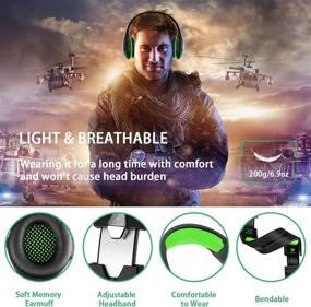 img 2 attached to 🎮 Ultimate Gaming Experience: PS5 PS4 Xbox One Headset with Microphone, PC Laptop Phone Compatibility, Noise-Canceling Mic, LED Lights