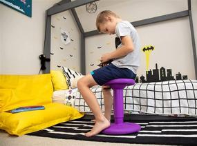 img 1 attached to 🪑 Teenagers' Adjustable Wobble Chair for Active Sitting - Age 12-18y - Height Range 16.65"-23.75" - Flexible Seating for Classroom - Corrects Posture - Vibrant Purple