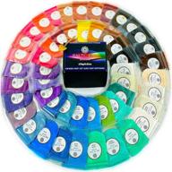 vibrant 50 colors mica powder set for creative diy: lip gloss, nails, soap, slime, makeup, and more! logo