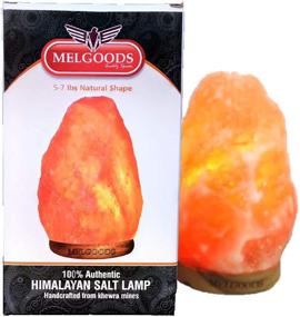 img 4 attached to 🔮 Melgoods Large Himalayan Salt Lamp 5-7 lb with Extra Complimentary Bulb, 6-8 inches Hand-Curved Rock Salt, Dimmable Brightness, Naturally Illuminate Your Bedroom