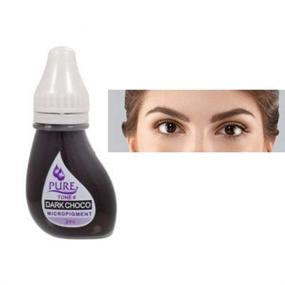 img 1 attached to 🍫 BIOTOUCH Micropigment Pure Dark Chocolate - Permanent Makeup Microblading Supplies for Eyebrow Shading, Micropigmentation, Cosmetic Tattoo Ink, Lip & Eyeliner - Ombre Feathering - 6 Pack (3ml Each)