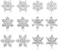 snowflake earrings holiday crystal christmas logo