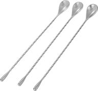 hidoran pack of 3 mixing spoons - 12 inches | premium stainless steel logo