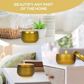 img 3 attached to 🕯️ Hearts & Crafts Candle Tin Cans with Lids - 8-oz. Gold Tin Cans, 24-Pack - Versatile Solutions for Candles, Crafts, Storage, and More
