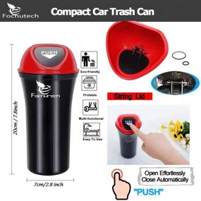 img 3 attached to Convenient and Portable Car Trash Can with Lid 🚗 - 2 Pack, Ideal for Vehicles, Home, and Office Use