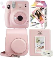чехол fujifilm instax mini 11 blush pink instant camera plus логотип