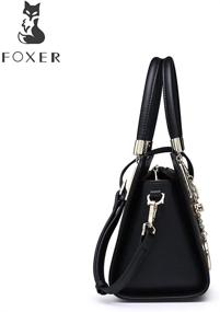 img 3 attached to 👜 Женская кожаная сумка-кошелек FOXER: комбинированная сумка-через плечо с верхней ручкой и сумка-тоут