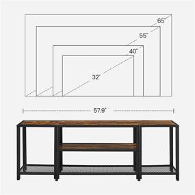 img 3 attached to VASAGLE Entertainment Industrial Console ULTV097B01