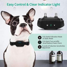 img 2 attached to 🐶 Pueikai Dog Bark Collar: Rechargeable Waterproof Training Collar for Small Medium Large Dogs - Sound/Vibration/Shock Modes, Adjustable Sensitivity