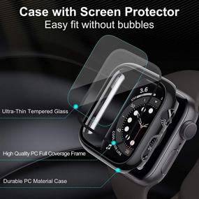 img 3 attached to 5-пакетный защитный стеклянный экран VASG для чехла Apple Watch Series 6 / SE / Series 5 / Series 4 44 мм - ультратонкий полный бампер с сенсорным экраном.