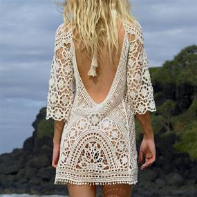 img 3 attached to 👙 Jeasona Womens Crochet Swimsuit - Stylish Women's Swimwear & Cover Ups