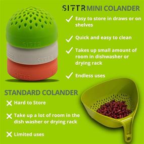 img 2 attached to SIFTR Green Strainer Mini Colander