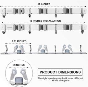 img 3 attached to 🍴 Maximize Kitchen Space with VOSIGREEN Utensil Holder Organizer Hanger