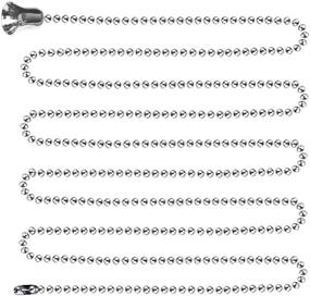 img 3 attached to 🔗 ECUDIS Pack of 2 Ceiling Fan Pull Chain Extenders - 36 Inch Nickel Ceiling Fan Light Lamp Pull Cord Replacement Chain with Connector