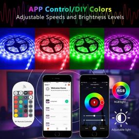 img 3 attached to Starstrips LED Strip Lights 32.8ft WiFi 5050: Remote Music Sync, Phone App Control, Alexa & Google Home Compatible - Perfect for Bedroom, Kitchen, Party Décor (2×16.4ft) (ST005B)