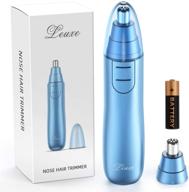 👂 nose and ear hair trimmer clipper for men and women - leuxe painless nose hair remover with eyebrow trimming function logo