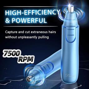 img 3 attached to 👂 Nose and Ear Hair Trimmer Clipper for Men and Women - Leuxe Painless Nose Hair Remover with Eyebrow Trimming Function
