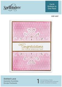 img 1 attached to 🎨 Enhance Your Crafting Projects with the Spellbinders Dotted Lace Cut And Emboss Folder