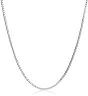 bfish jewelry 925 sterling silver designer chain: delicate italian box chain, 0.8mm - super thin, strong, and lovely necklaces! logo